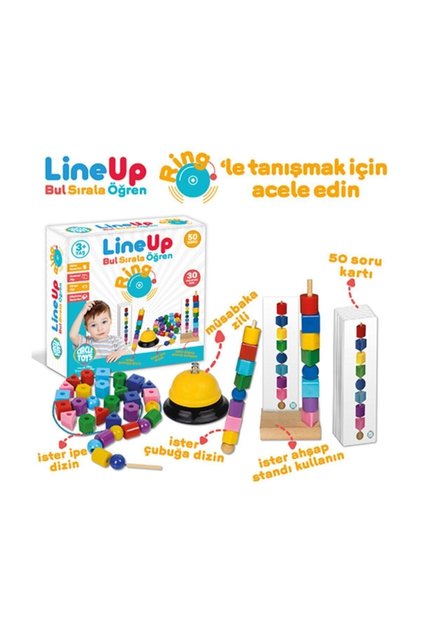 Line Up Ring Bul Sırala Öğren Aktivite Seti ve Sihirli Çubuklar
