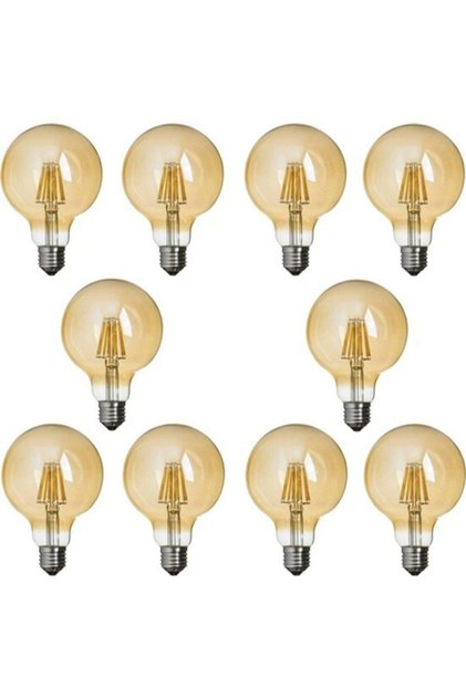 Edison G95 Flamanlı Rustik Led Ampul 10'lu Dekoratif Vintage