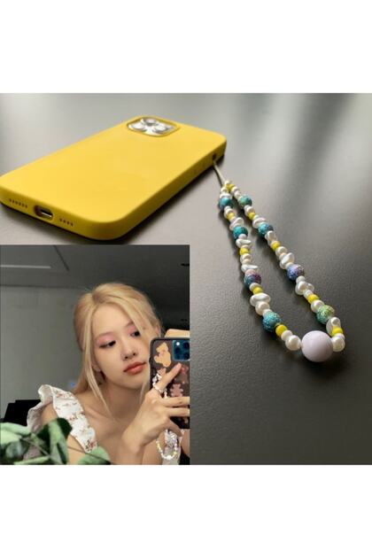 Kpop Dünyasi Blackpınk '' Rose '' Telefon Askısı Telefon Charm