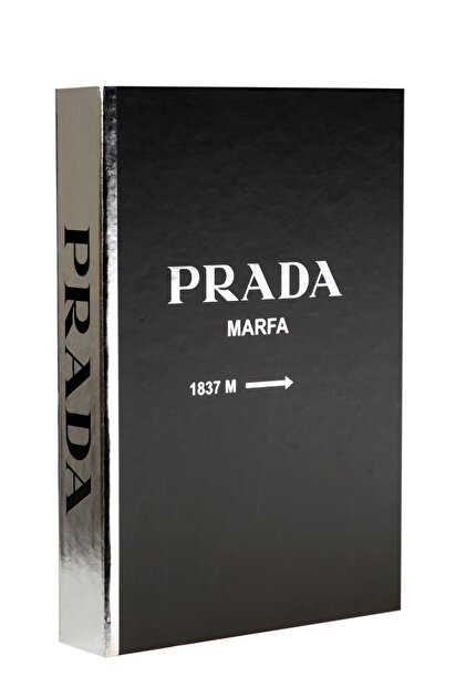 irayhomedecor Prada Siyah Gümüş Dekoratif Kitap Kutusu - Fiyatı