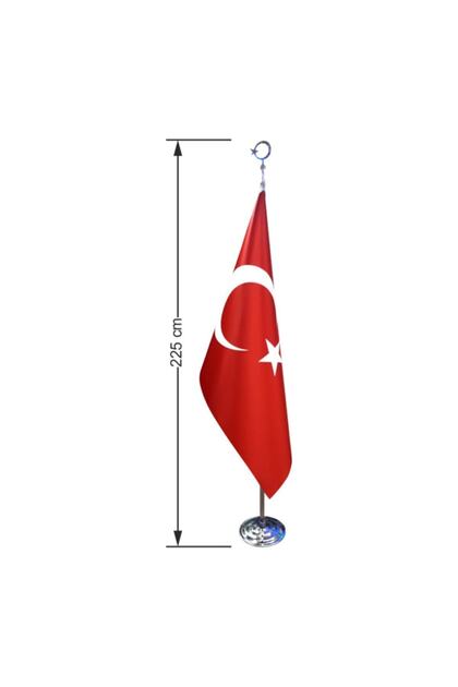 Makam Türk Bayrağı+krom Makam Bayrak Direği(takım)