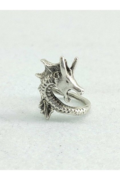 Sea Dragon Adjustable Goth Ring