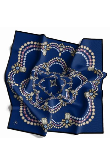 Etro Desen Gold Seri Twill Eşarp Askısı Ve Hediyelik Seti Ile Birlikte 90x90 Cm