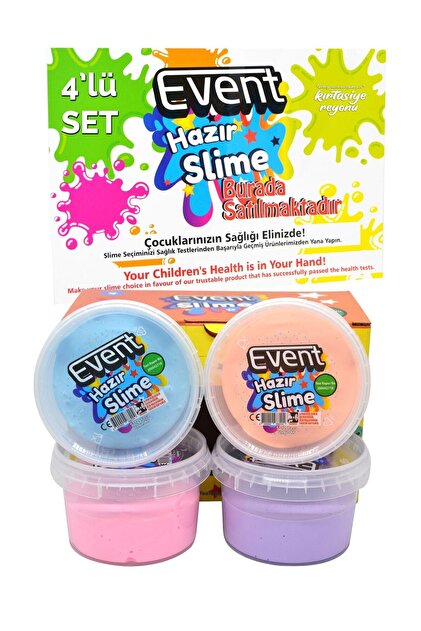 Baby Gray Slime 4枚 Genel Markalar Özel Kutulu 4 Renk 180 Gr Hazır Slime Ce Belgeli