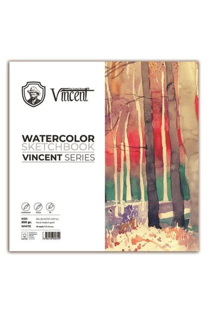 Watercolor Sketchbook White Watercolor Block 300 gr 40x40 Cm 10 Pages