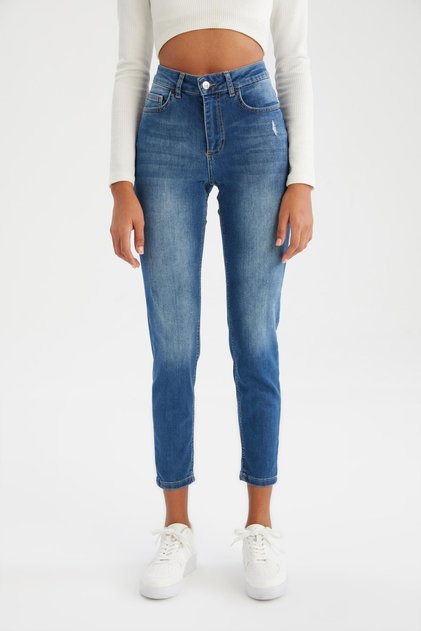 Rebace Skinny Fit Ripped Detailed Jean Trousers