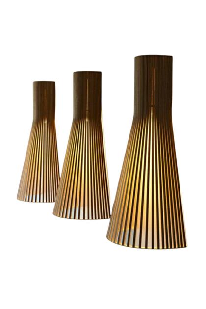 Modern Conical Design Natural Wood Mdf Laser Cut Rustic Living Room Sconce (1 Piece)