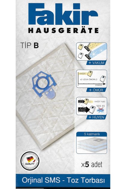 Tip B Prestige Duo Orijinal Süpürge Toz Torbası (5 Adet)