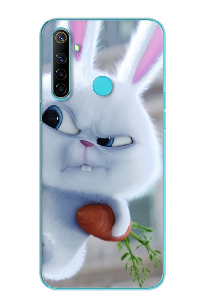 Super Transparent Silicone Phone Case for Oppo Realmi 6I Detective Rabbit Design