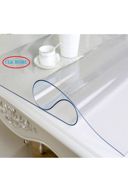 2.4 Mm Thickness 70 Cm Transparent PVC Table Cover Glass-Like Translucent Table Coffee Table Protector Oilcloth