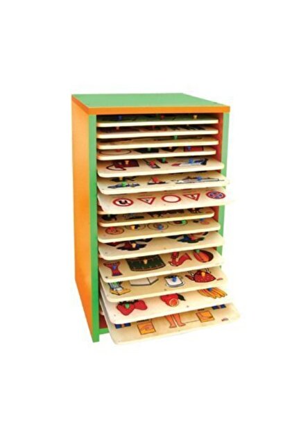 Edutoys 20'li Ahşap Puzzle Dolabı 20 Ahşap Puzzle (33x33 Cm