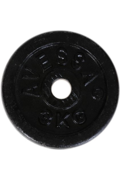 Döküm Ağırlık Siyah Plaka 3 kg 2016090206