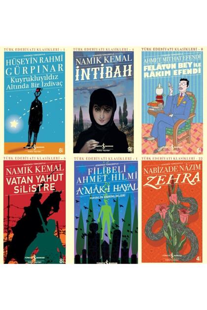 Türk Edebiyatı Klasikleri 6 Kitap Set</DNTCTMS>- Intibah- Zehra</DNTCTMS>- Felatun Bey Ile Rakım Efendi