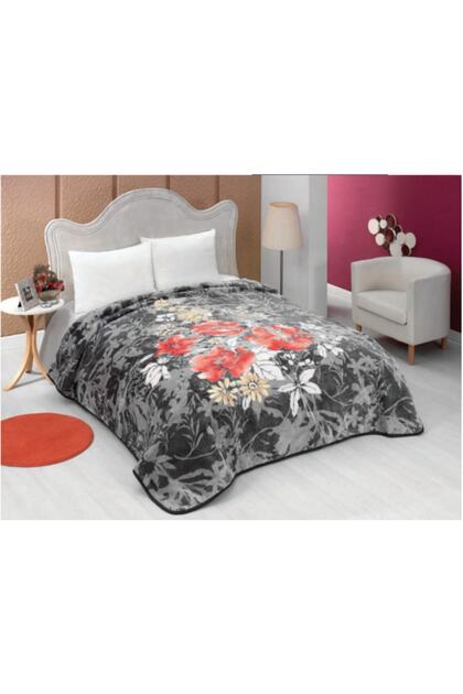 Lacasa Lüks Vizon Battal Boy 1090 Gri Battaniye 200x240 &hem Battaniye & Hem Yatak Örtüsü&