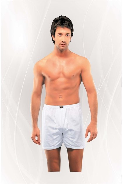 Men's Leg Panties 3 Pack - White - S 1014