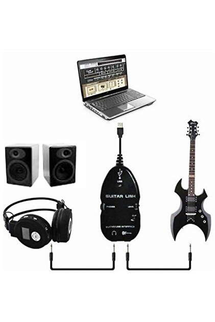 Alfais Al-4672 Usb Gitar Guitar Link Kablosu Çevirici Dönüştürücü