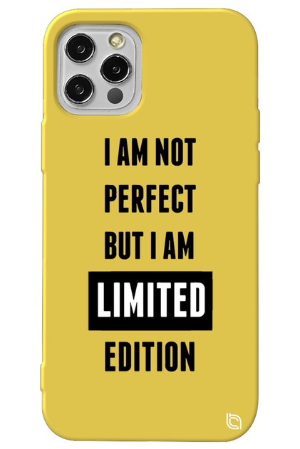 iPhone 13 Pro Max Yellow Color Premium Velvet Inside Limited Patterned Silicone Phone Case