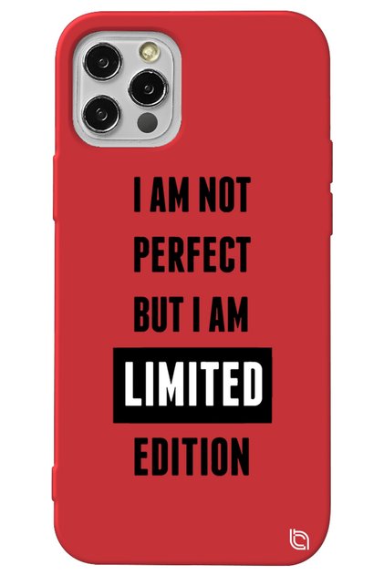 iPhone 13 Pro Max Red Color Premium Velvet Inside Limited Patterned Silicone Phone Case