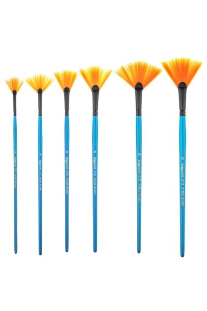 213 Series Synthetic Bristle Fan Brush No: 6