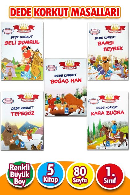 Dede Korkut Hikayeleri Set of 5 Books