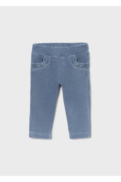 Kız Bebek Fitilli Örme Pantolon
