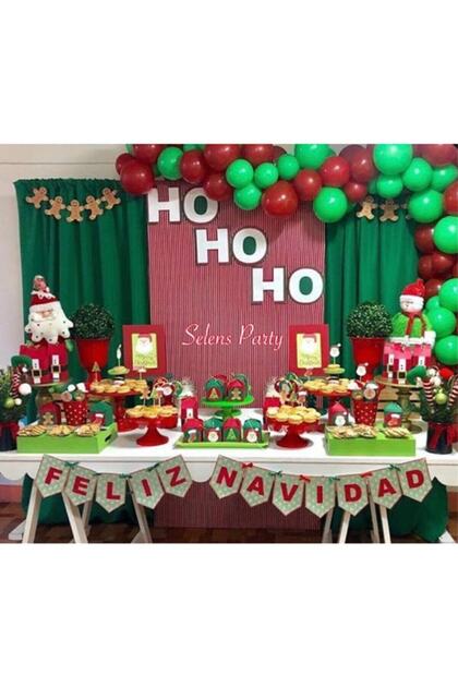 Best New Year Green - Red Balloon Chain Christmas Concept 70 Balloons + 5 Mt Balloon Chain