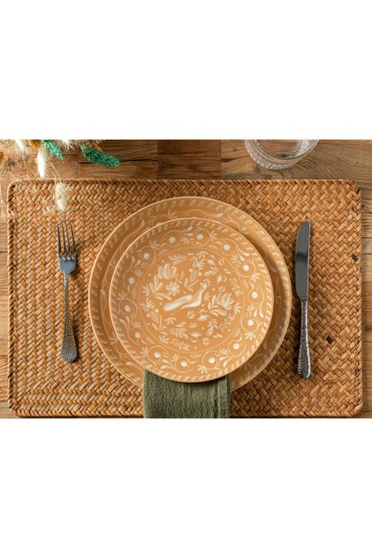Hermosa Porcelain Cake Plate 20 cm Mustard