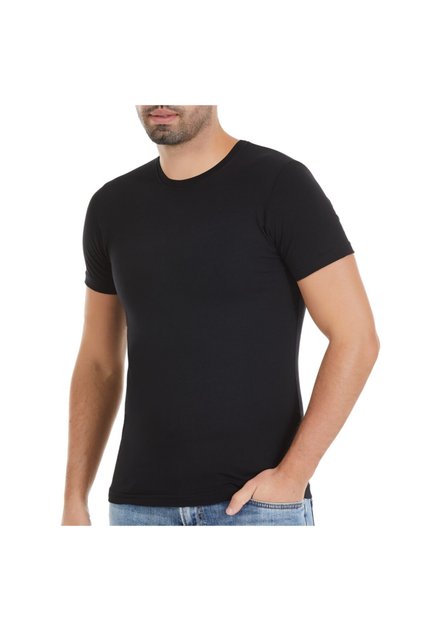 Men's Black Short Sleeve Lycra Bodysuit