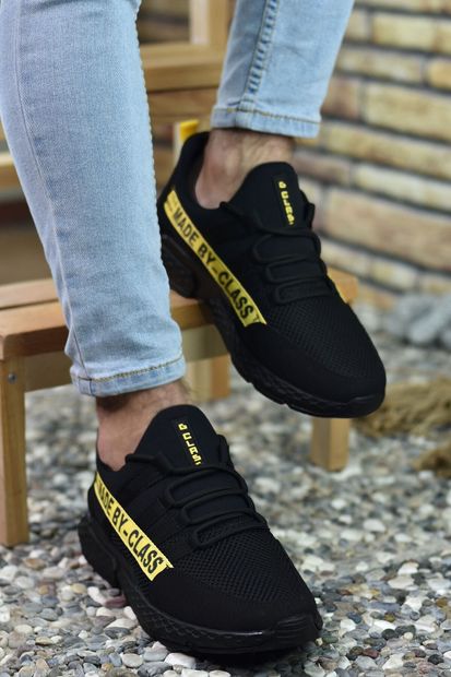 Riccon Siyah Sarı Erkek Sneaker - 2