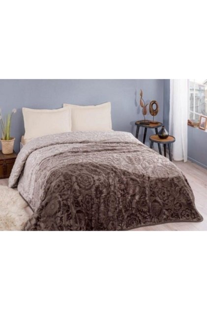 Silver Double Blanket Brown 220x240