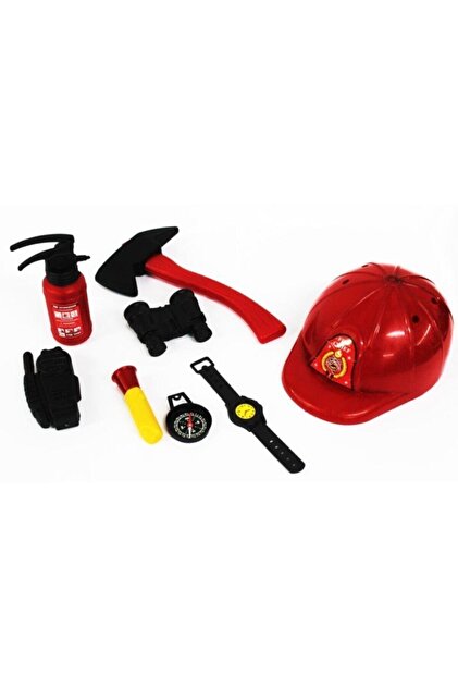 Beyaz Toys Erkek Çocuk Kırmızı Kasklı Büyük Boy İtfaiye Seti 8