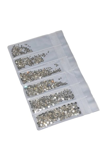 Tırnak Süsleme Taşı Nailart 6 Farklı Boy Beyaz