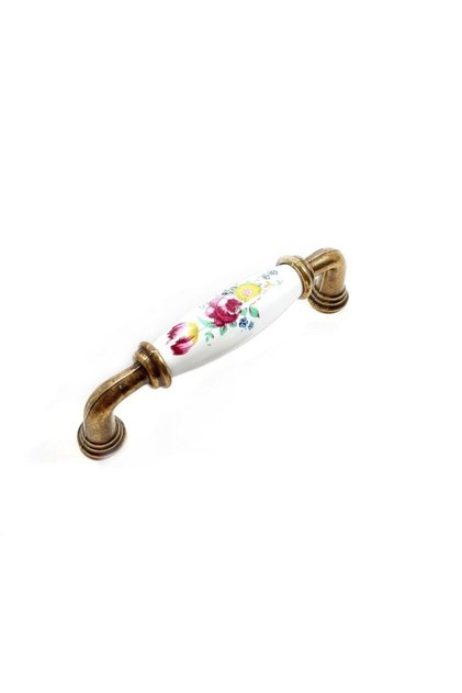Yakut 96 mm Cabinet Drawer Kitchen Handle Antique Yellow Porcelain Looking Handle-2010-10-96-16