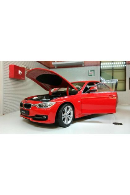 1/24 Bmw 335i Metal Model Oyuncak Araba Kırmızı