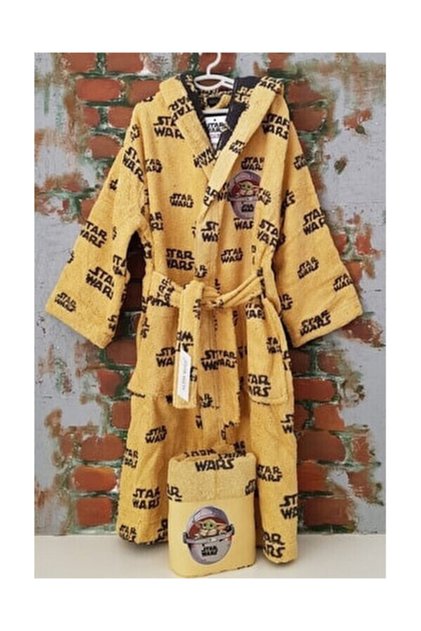 Licensed Bathrobe + Towel 7-8 Years Old Starwars