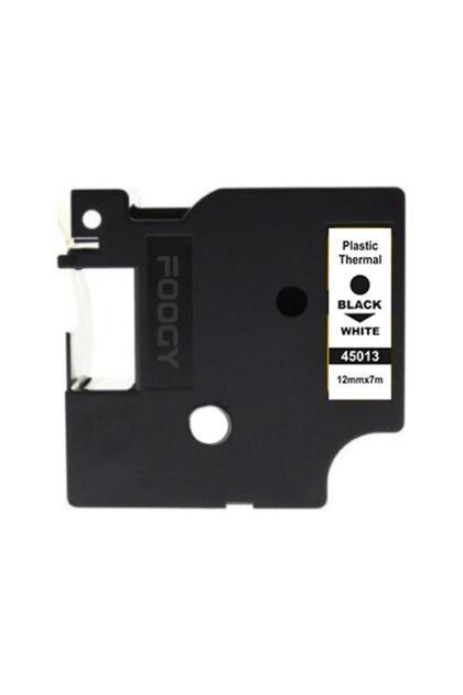 FOOGY Dymo D1 Etiket Muadili Thermal Plastik Şerit Etiket Beyaz