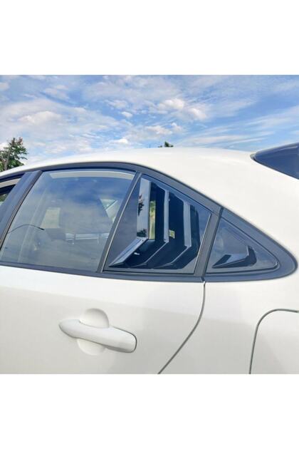 thumbnail interactive-video image 1 of 2Pcs Black Panel Window Side Louvers Vent For Toyota Corolla Sedan 2020-2021 1 of 3