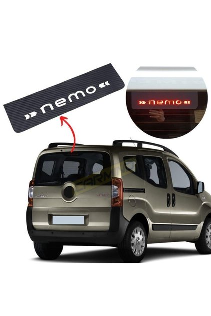 Citroen Nemo Uyumlu Karbon Arka Fren Stop Lambası Sticker