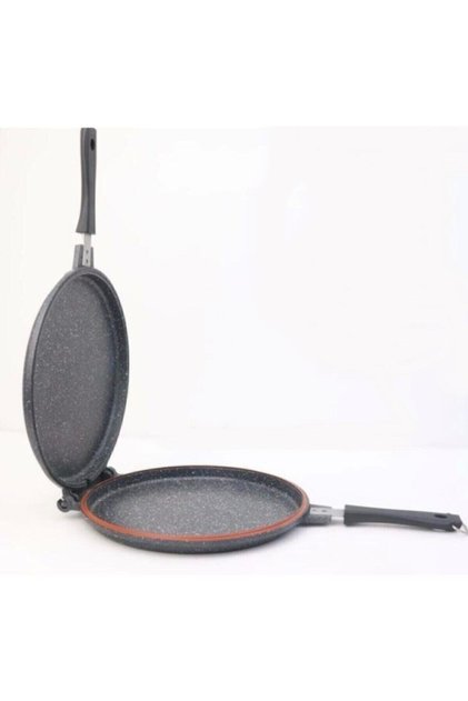 Alüminyum Döküm Granit Çift Taraflı Balık Tavası 28 Cm