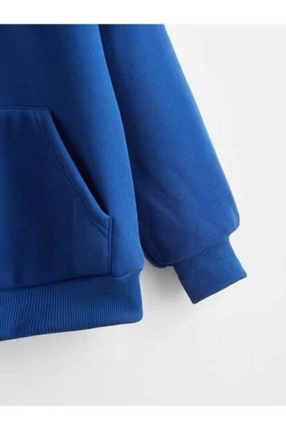 bee's store Oversize Mavi Sweatshirt - 4
