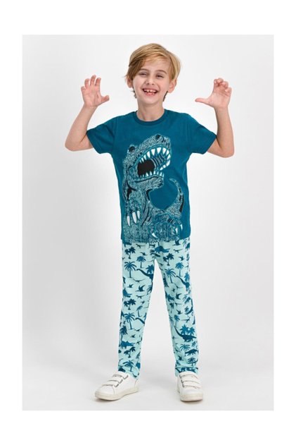 Rolypoly Dinosarius Navy Blue Boy Pajama Set