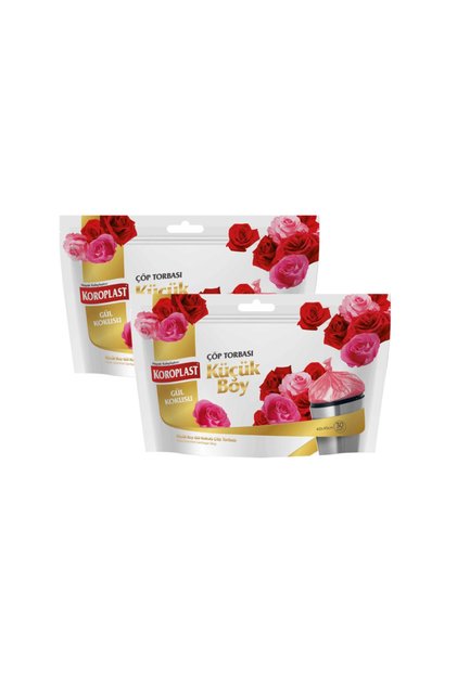 Koroplast Küçük Boy Gül Kokulu Çöp Torbası 40x45cm - 30'lu X 2 Adet Avantajlı