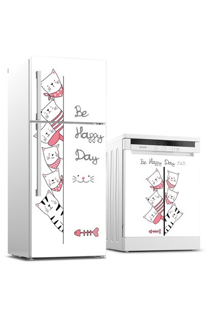 Refrigerator And Dishwasher Set Sticker 0212