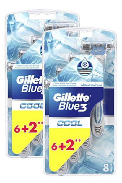 Gillette Blue3 Cool Kullan At Tıraş Bıçağı 8'li x 2 Adet - 1