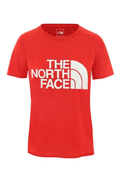 THE NORTH FACE Graphic Play Hard Kadın T-Shirt Kırmızı - 1