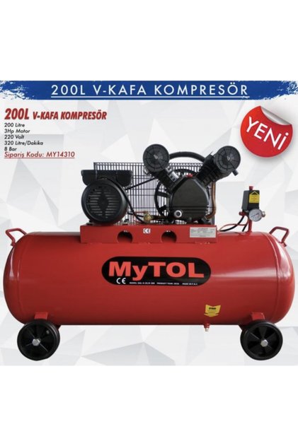 Hava Kompresörü 200 litre 3hp My14310