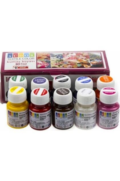 Kumaş Boyası 10 Renk Kumaş Boyası 25 ml 10 Adet