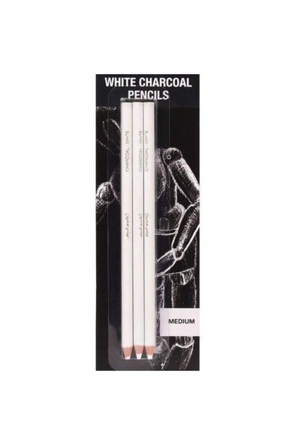 White Charcoal Fuser (white Charcoal Pencil) 3 Pieces