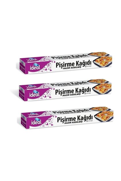 Baking Paper Pre-Cut 8 Pieces Trays 3 Packs