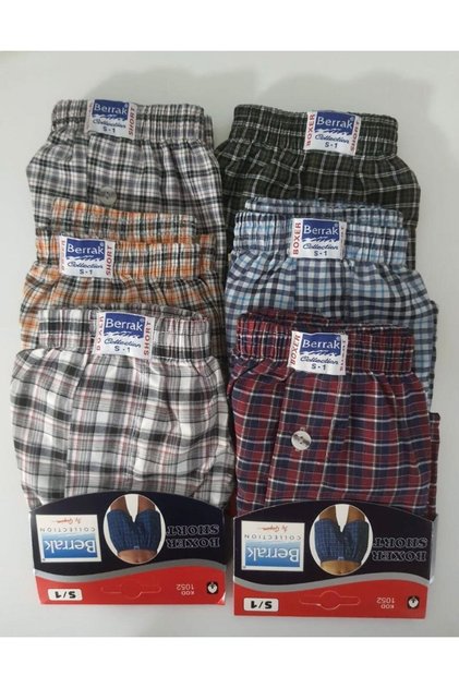 Men's Berrak Boxer Short Panties 6 Pack